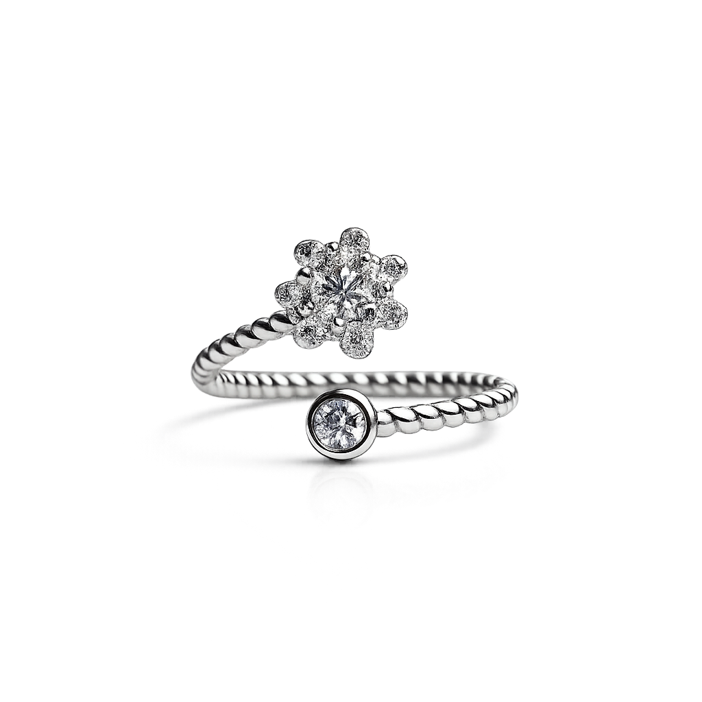 925 Silver Floral Ring