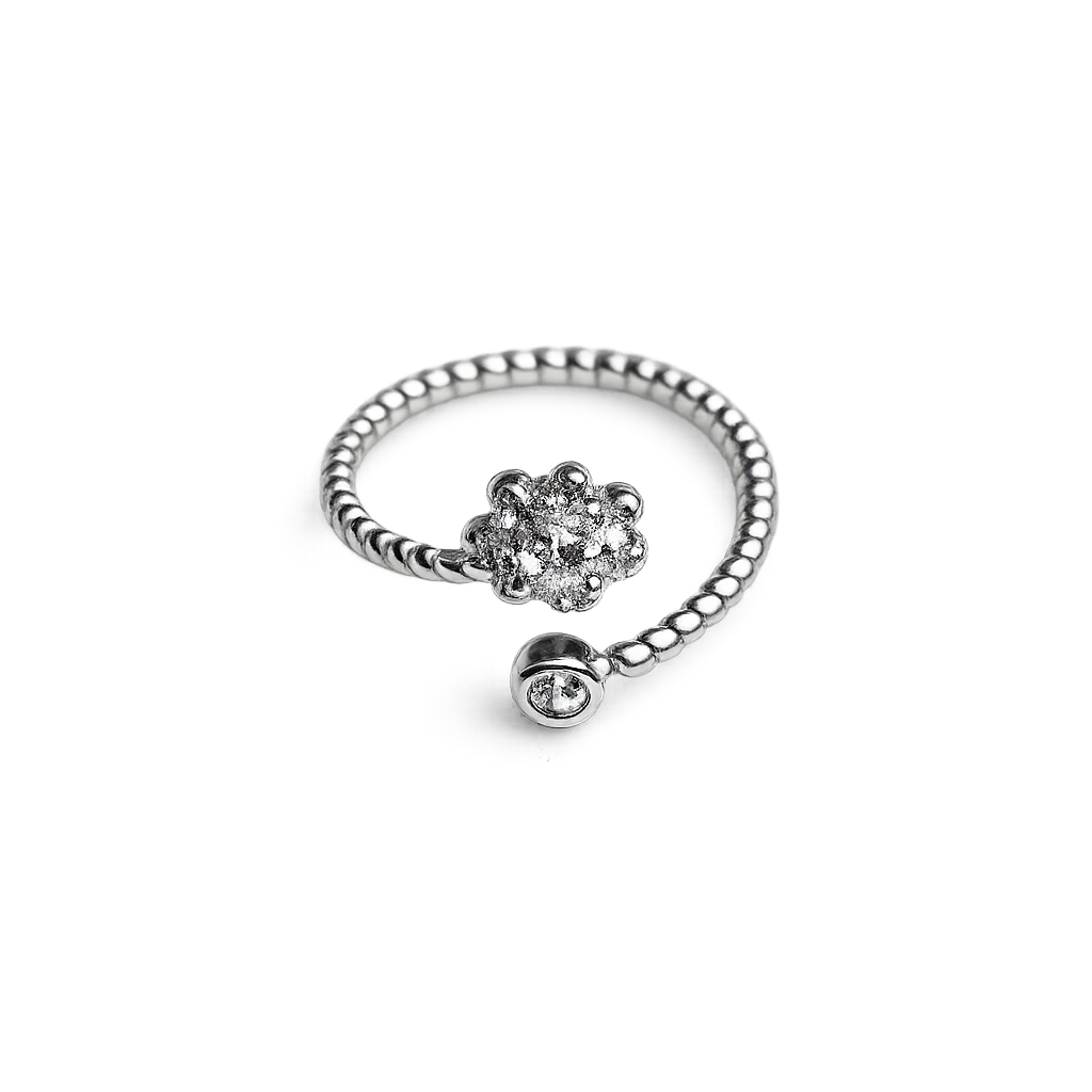 925 Silver Floral Ring