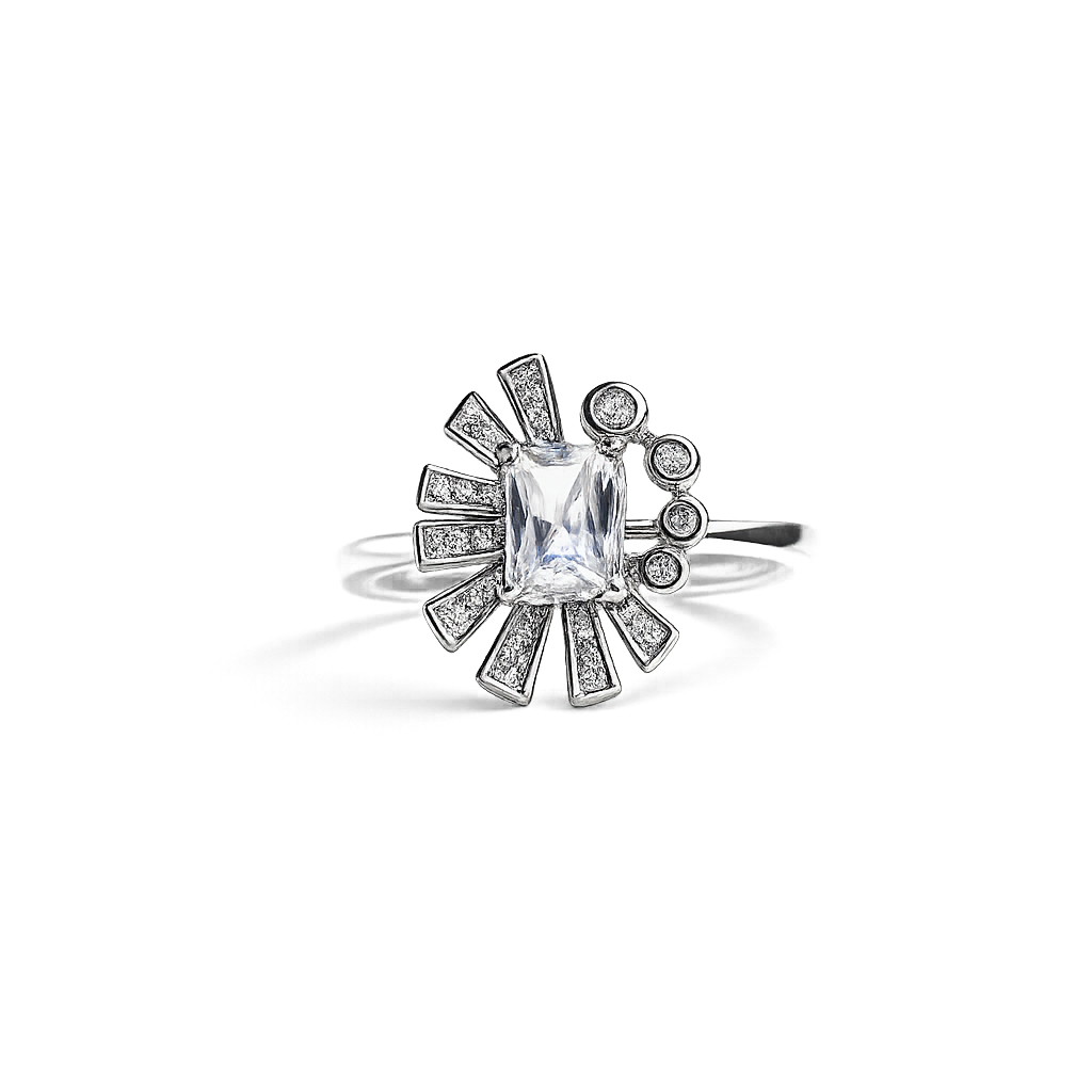 Aurora Fan 925 Silver Ring