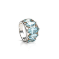 Aqua Marquis 925 Silver Ring