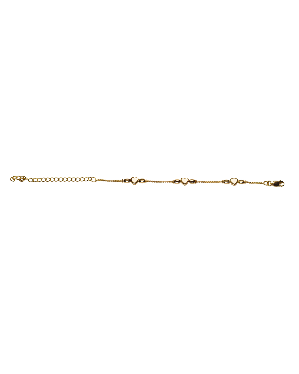Heart Charms Gold Bracelet