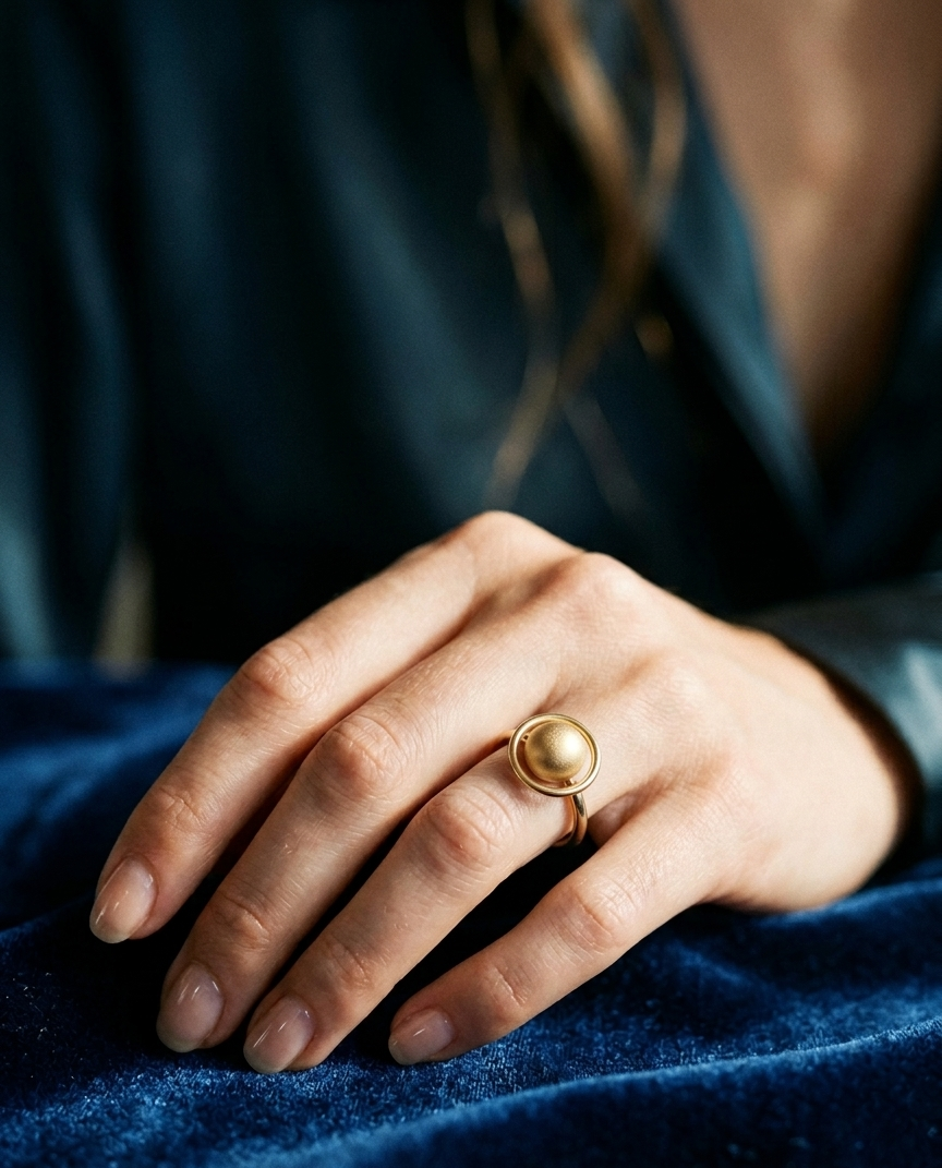 Cirque 925 Silver Gold Plated Ring