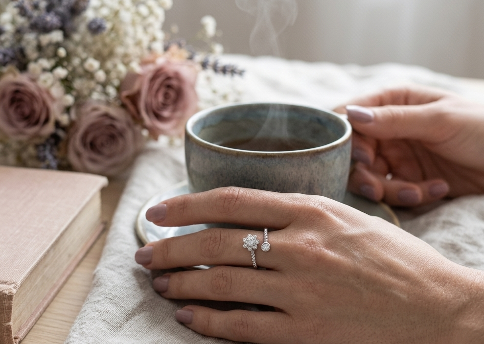 Bloom Open 925 Silver Ring