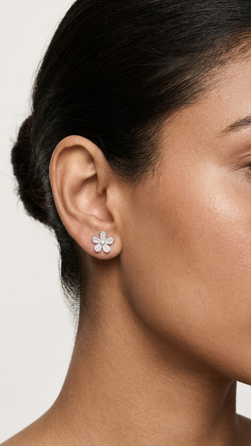 925 Silver Flower Studs