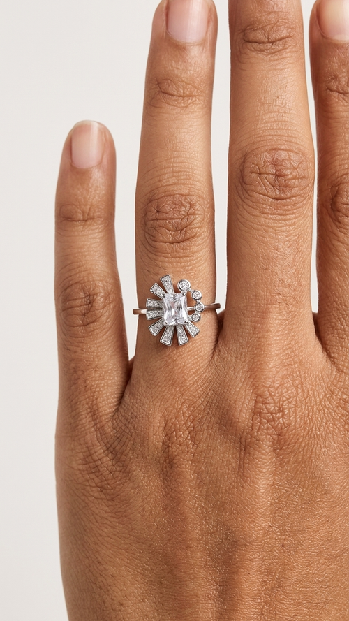 Aurora Fan 925 Silver Ring